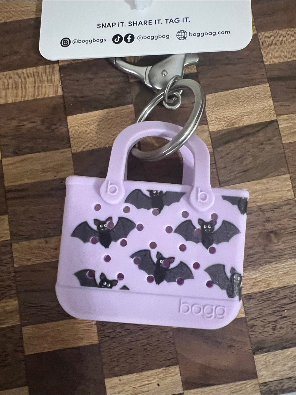 NWT BOGG bag tiny tote mini micro Halloween keychain charm let’s get batty - Picture 4 of 4